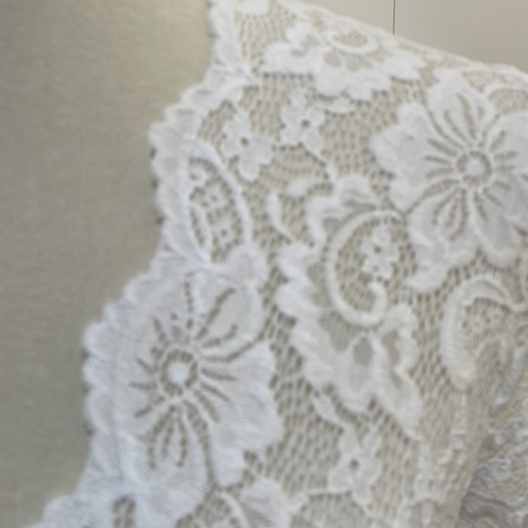 New‎ without tags lacy bodysuit size XL white - Picture 3 of 13